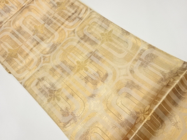 リサイクル　抽象模様織出し袋帯